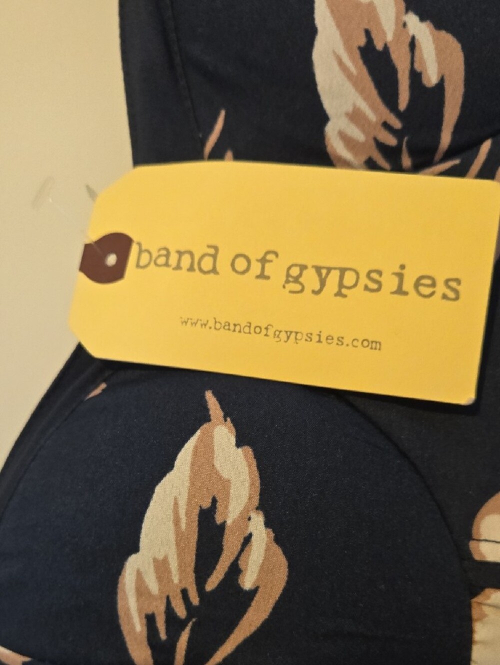 Band of Gypsies Navy Blue Floral Bustier Mini Dress - Picture 3 of 6